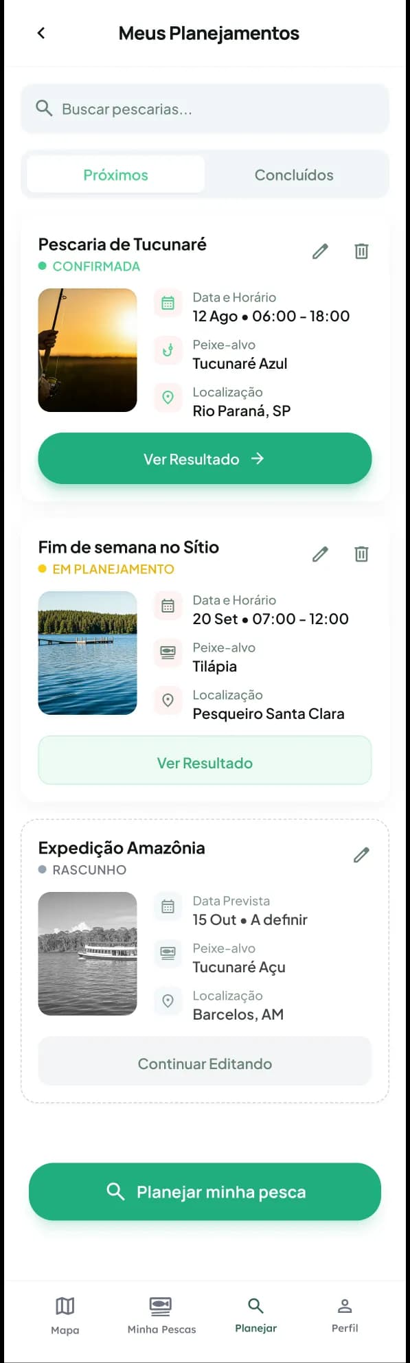 PESKAR - Planejamento de Pesca